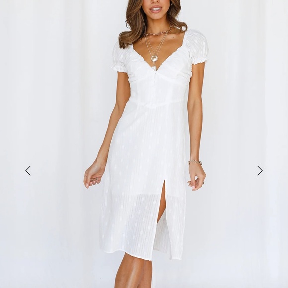 Hello Molly white STELLA MIDI DRESS size 10 - Picture 2 of 9